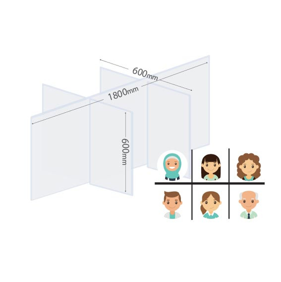Acrylic Divider Custom Design For Social Distancing Type II 