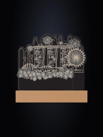 TPA923005-02(EG17015-LW-PC17015) Singapore Marina Bay Sands Double Layer LED Plaque