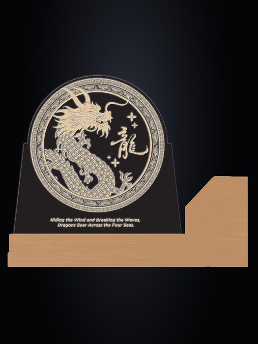 TPA923008-05(EG17017-LW-PC17017) Dragon Pen Holder Desktop LED Display 