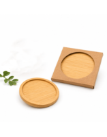 Bamboo Coaster With Packaging Box