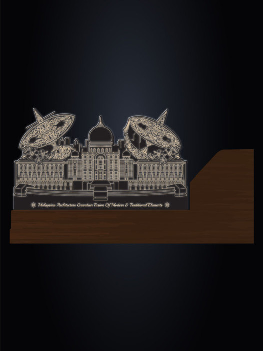 EG17017-DW-PC17017 Wau and PMO Pen Holder Desktop LED Plaque 