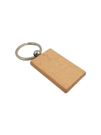 KC362939 Wooden Rectangle Keychain