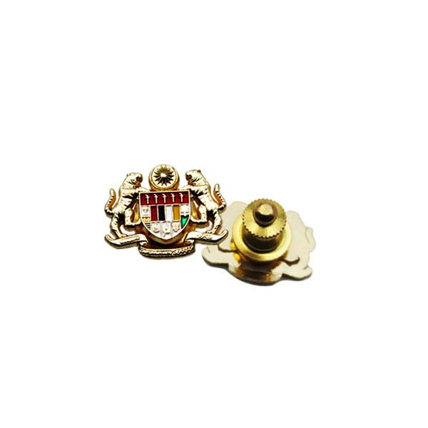 Gold Lapel Pin Badge Jata Negara 