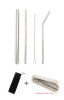 CT18120188 Stainless Steel Reusable Straw Set With Velvet Pouch - CT18120188 Stainless Steel Reusable Straw Set With Velvet Pouch