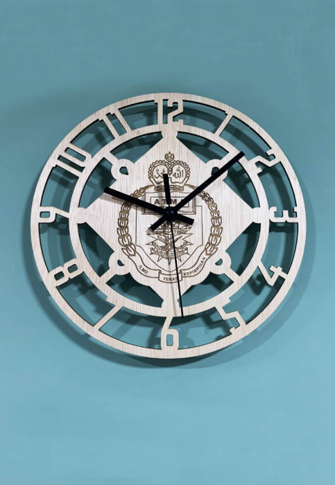 Custom Design Wall Clock With Wooden Material  