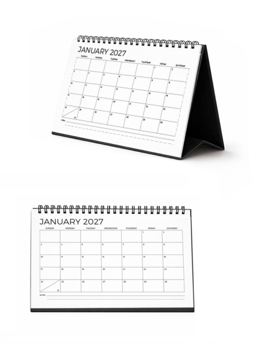 CLD900072L Premium Desk Calendar Landscape Hard Stand  Custom 