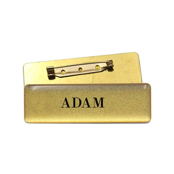 Custom Name Badge With Epoxy (Pin Style) 