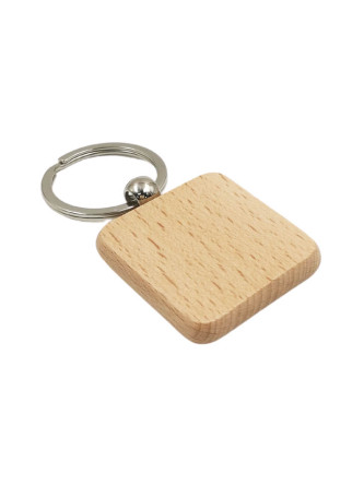 KC332939 Wooden Square Keychain