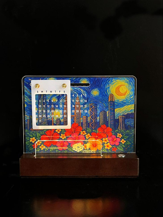  EG17015-DW-PC17015 Malaysia Perpetual Calendars Double Layer LED Plaque 