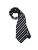Black And White Stripe Necktie Custom Made - Black And White Stripe Necktie Custom Made