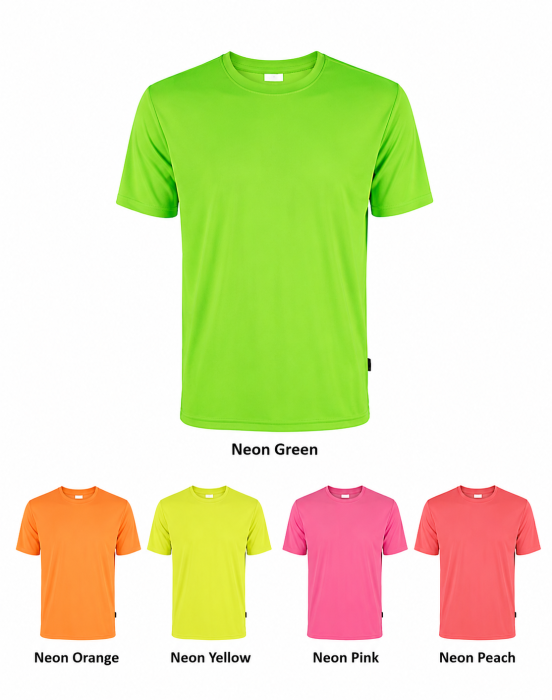 QD04 OREN Quick Dry Microfibre Eyelet Short Round Neck Sleeve T-Shirt 