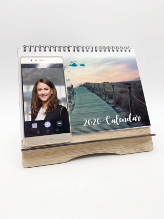 Wooden Handphone Holder With Calendar  Wooden Handphone Holder With Calendar