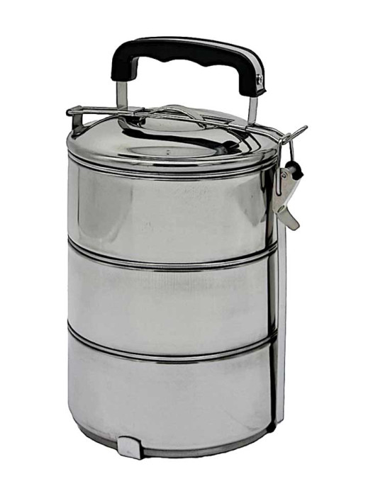 FCCE77106 Single Layer Stainless Steel 3 Tier Tiffin 