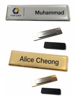 Custom Metal Name Badge with Epoxy (Magnetic Backing)