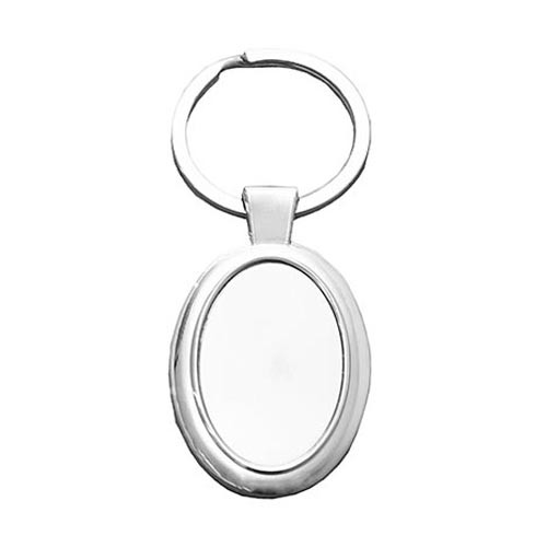  KMKC0231 Oval Metal Keychain   