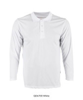 QD67 OREN Microfiber Eyelet Long Sleeve Polo Shirt