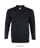 QD67 OREN Microfiber Eyelet Long Sleeve Polo Shirt - QD67 OREN Microfiber Eyelet Long Sleeve Polo Shirt