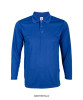 QD67 OREN Microfiber Eyelet Long Sleeve Polo Shirt - QD67 OREN Microfiber Eyelet Long Sleeve Polo Shirt