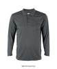 QD67 OREN Microfiber Eyelet Long Sleeve Polo Shirt - QD67 OREN Microfiber Eyelet Long Sleeve Polo Shirt