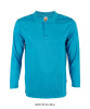 QD67 OREN Microfiber Eyelet Long Sleeve Polo Shirt - QD67 OREN Microfiber Eyelet Long Sleeve Polo Shirt