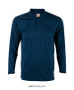 QD67 OREN Microfiber Eyelet Long Sleeve Polo Shirt - QD67 OREN Microfiber Eyelet Long Sleeve Polo Shirt