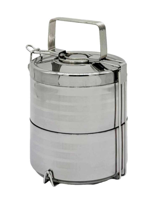 FCCE78107 Double Layer Stainless Steel 2 Tier Tiffin 