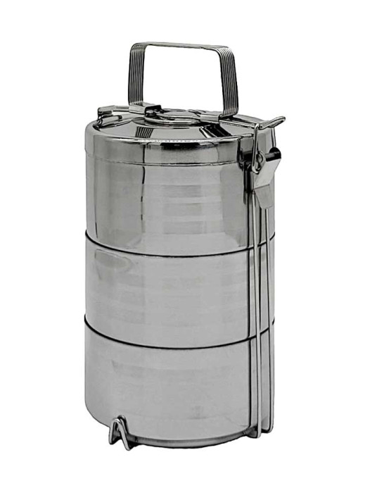 FCCE79108 Double Layer Stainless Steel 3 Tier Tiffin 