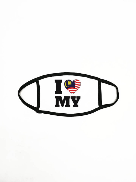 HG172133 2 Ply Face Mask Sublimation Printing Black Lining 