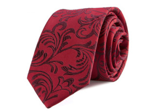Classic Red Emboidery Custom Neckties 