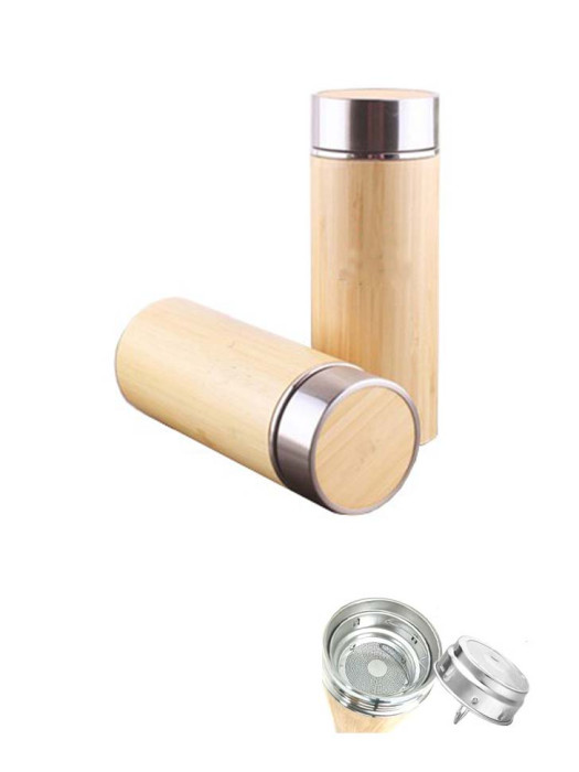HHVF3665 350ml Bamboo Thermos Flask  