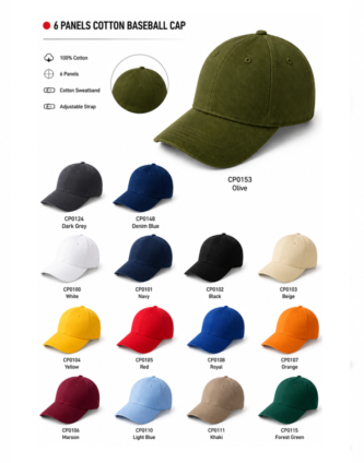 CP01 100% Cotton Baseball Caps