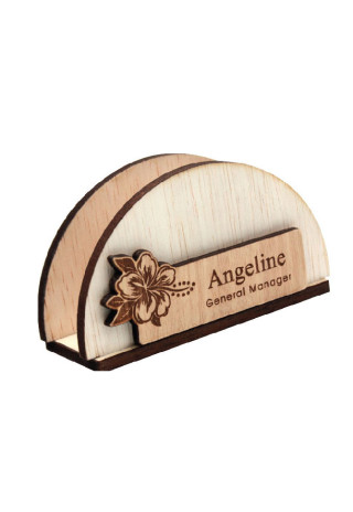 Wooden Name Card Holder 