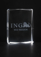 Crystal Plaque 8cm x 6cm x 2.8cm