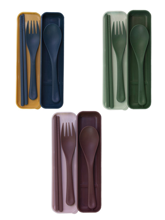 CTCE5584 Eco Wheat Cutlery Set 3pcs Set with Box  