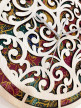 Wooden Wall Clock With Batik Elements - Wooden Wall Clock With Batik Elements