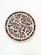 Wooden Wall Clock With Batik Elements - Wooden Wall Clock With Batik Elements