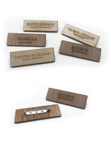 WD08000-400/0-28 Wooden Name Badge With Personalised Name