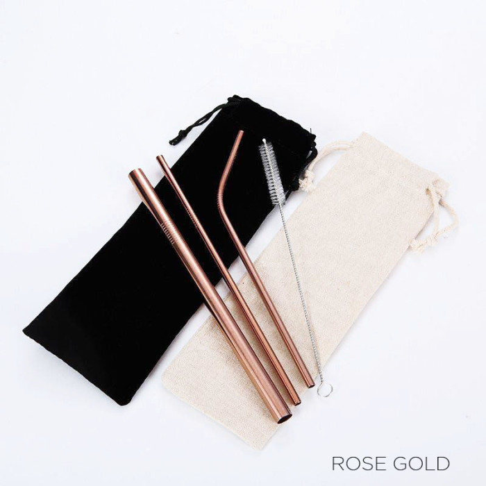 Pre-order Rose Gold Straws Set HH181202-RG  