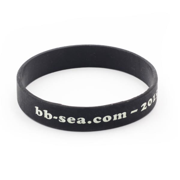 Plain Silicone Wristband Debossed  with Ink Filled 