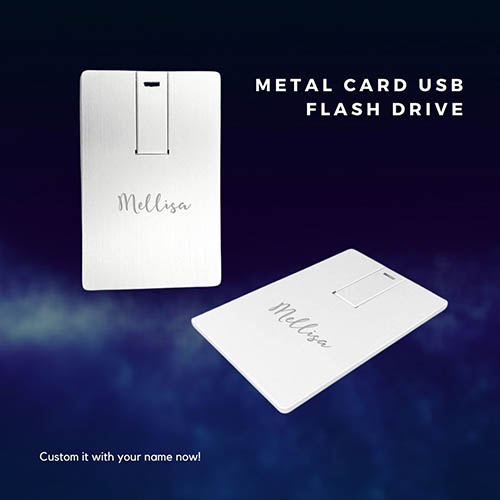 Personalised USB Flash Drive Card With Name or Logo